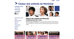 Desktop Screenshot of choeurdesenfantsdemontreal.com